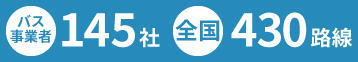 バス事業者 145社 全国 430路線